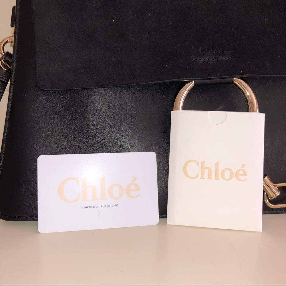 Chloe Black Suede and Leather Faye Bag - Picture 13 of 15